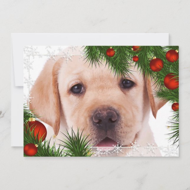 Tarjeta de Navidades de laboratorio amarillos - Pe (Anverso)