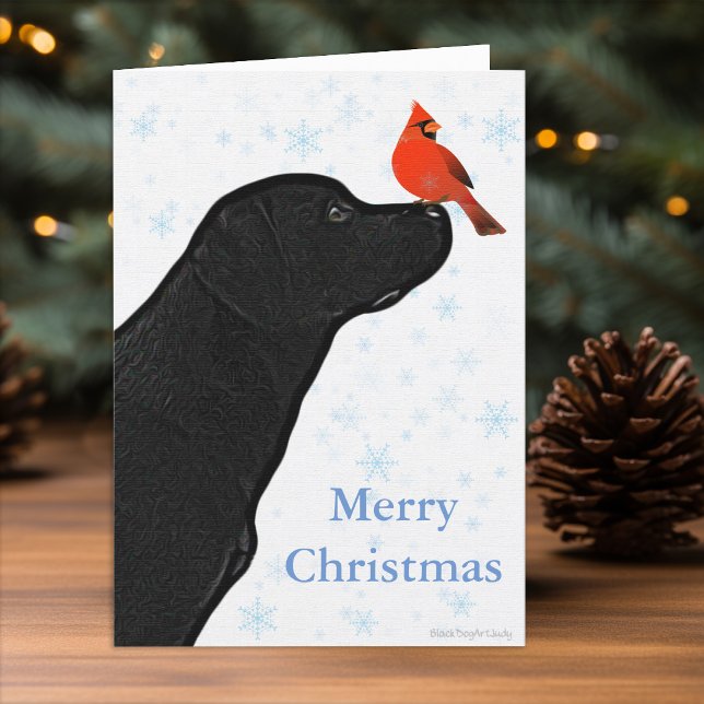 Tarjeta de Navidades de Labrador Negro (Subido por el creador)