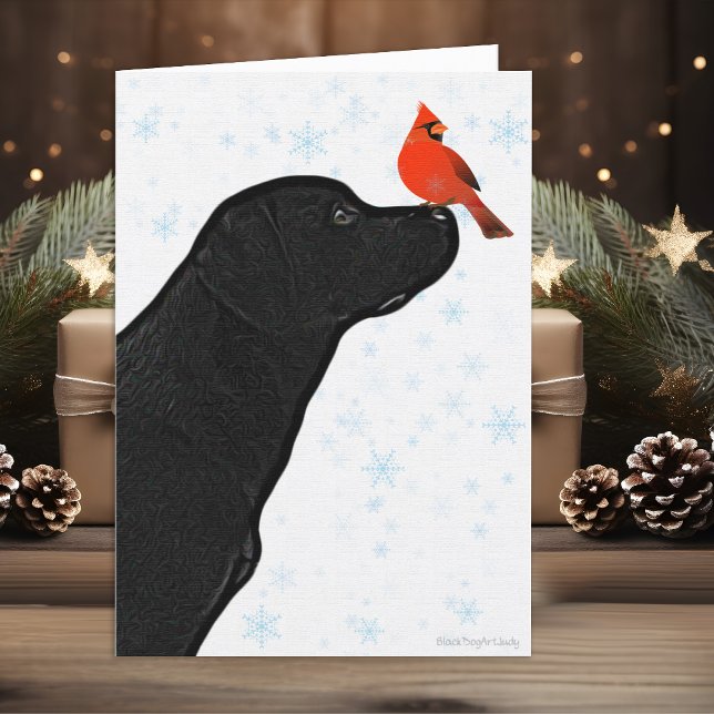 Tarjeta de Navidades de Labrador Negro (Subido por el creador)