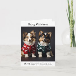 Tarjeta de Navidades de lapphund finlandesa