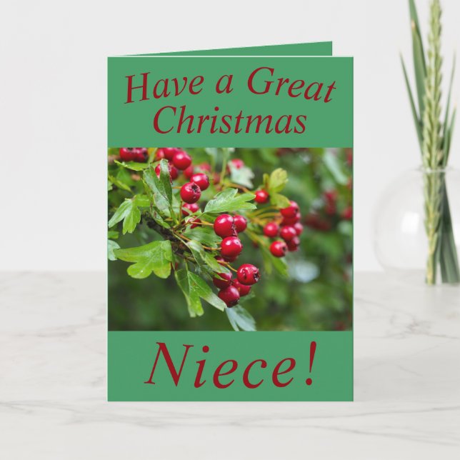Tarjeta de Navidades de las Berries Rojas para sob (Anverso)