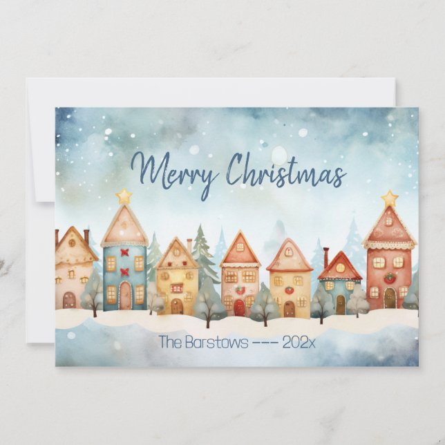 Tarjeta de Navidades de las casas de fila de Ginge (Anverso)