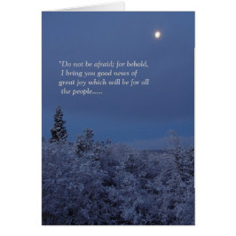 Tarjeta de Navidades de las Escrituras Cristianas 