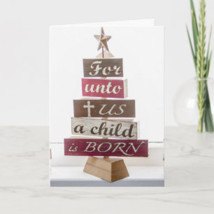Tarjeta de Navidades de las Escrituras Infantiles 