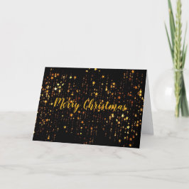 Tarjeta de Navidades de las estrellas del oro