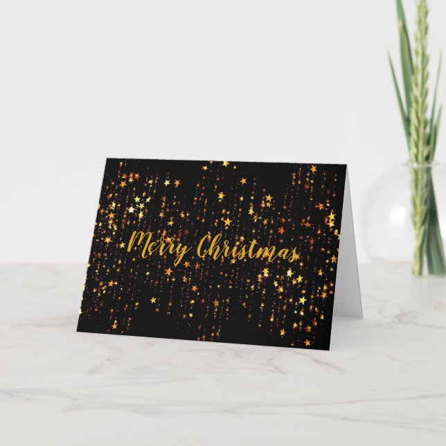 Tarjeta de Navidades de las estrellas del oro (Anverso)