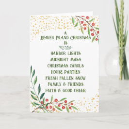 Tarjeta de Navidades de las islas Beaver