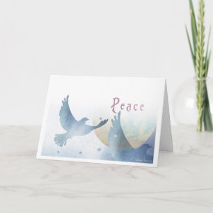 Tarjeta de Navidades de las palomas de la paz