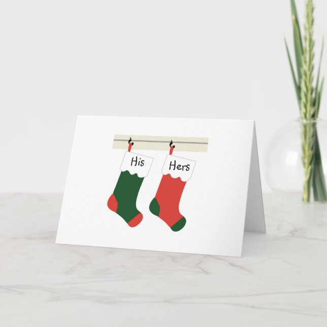 Tarjeta de Navidades de las parejas de recién casa (Anverso)