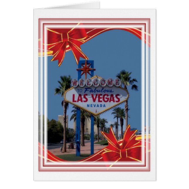 Tarjeta de Navidades de Las Vegas 5x7 Personaliza  (Frente)