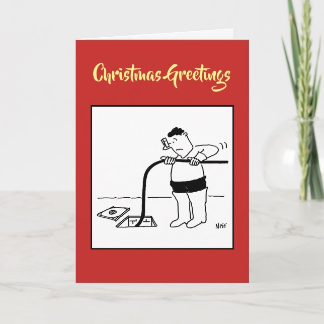 Tarjeta de Navidades de limpieza de drenajes (Anverso)