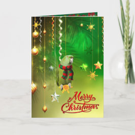 Tarjeta de Navidades de loros