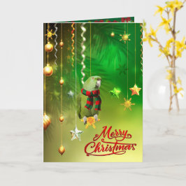 Tarjeta de Navidades de loros