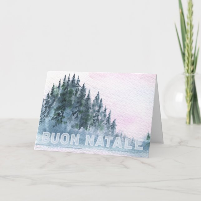 * Tarjeta de Navidades de los Alpes italianos Buon (Anverso)