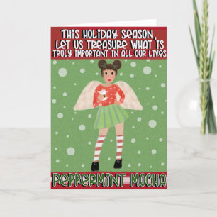 Tarjeta de Navidades de los amantes del café