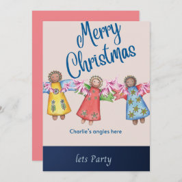 Tarjeta de Navidades de los ángulos de Charlie