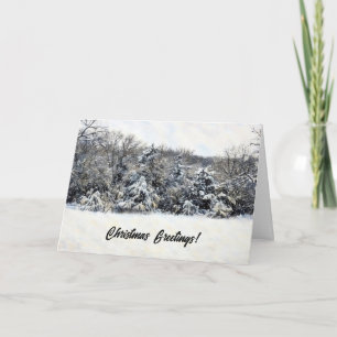 Tarjeta de Navidades de los Árboles de Nieve