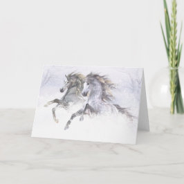 Tarjeta de Navidades de los Caballos de Nieve II