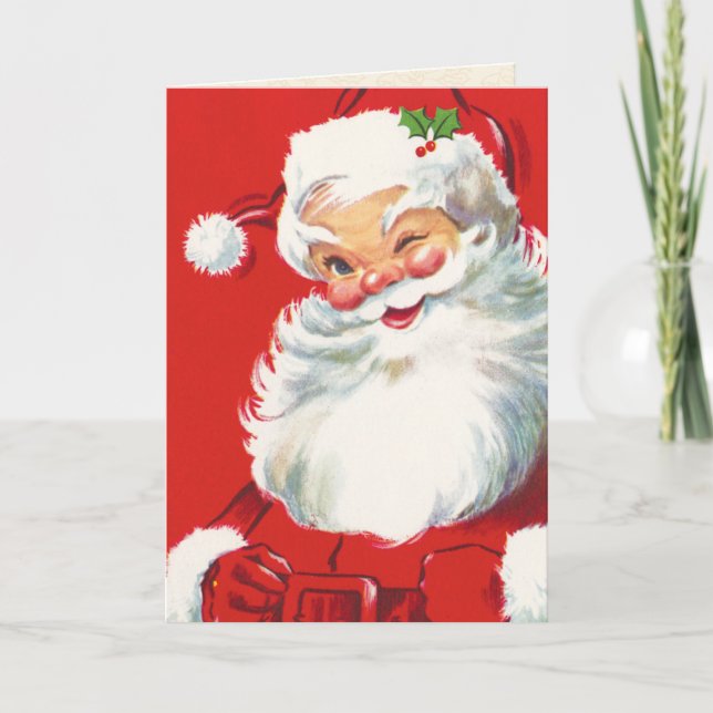 Tarjeta de Navidades de los niños de Santa Claus (Anverso)