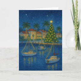 Tarjeta de Navidades de los trópicos costeros