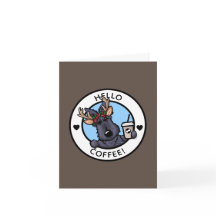 Tarjeta de Navidades de Lover para café de Terrier