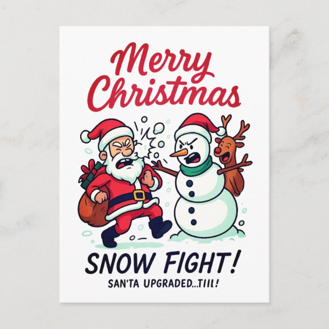 Tarjeta de navidades de lucha contra la nieve (Anverso)