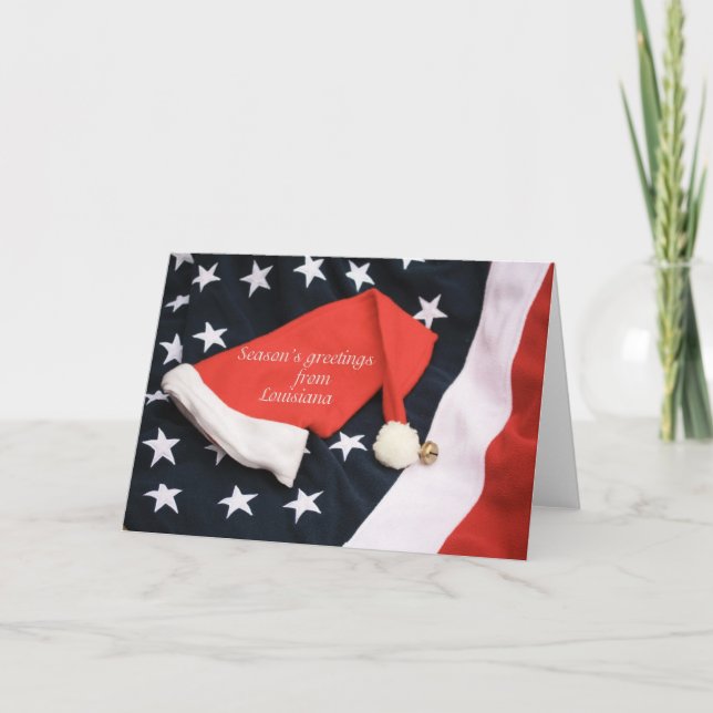 Tarjeta de Navidades de Luisiana, específica del e (Anverso)