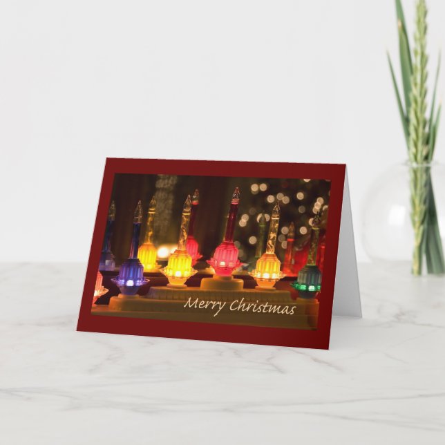 Tarjeta de Navidades de luz de burbujas (Anverso)