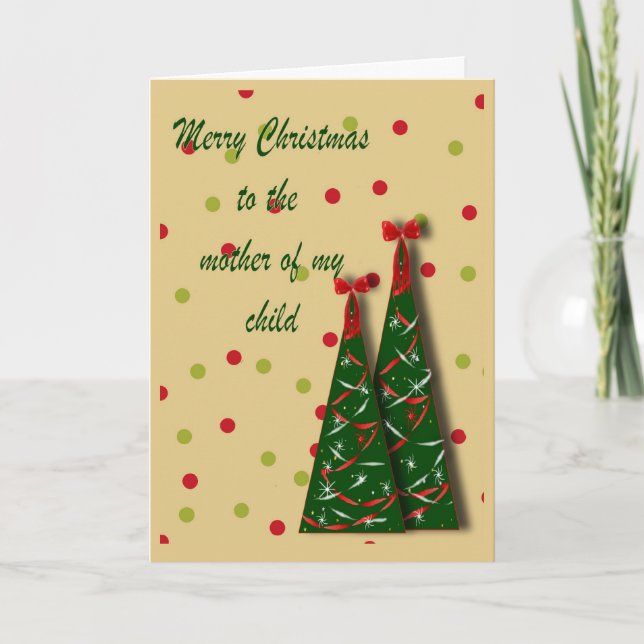 Tarjeta de Navidades de mama para bebés (Anverso)