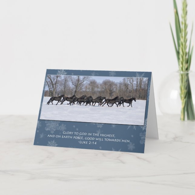 Tarjeta de Navidades de manada de mareas frisonas (Anverso)