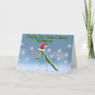Tarjeta de Navidades de Mantis Rezando con nombre