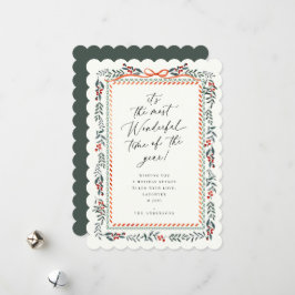 Tarjeta de Navidades de marcos festivos