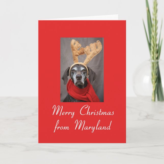Tarjeta de Navidades de Maryland, específica del e (Anverso)