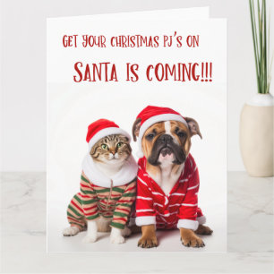 Tarjeta de Navidades de mascotas