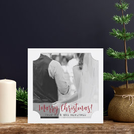 Tarjeta de Navidades de matrimonio de Photo Square