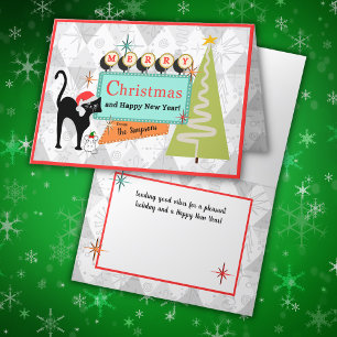 Tarjeta de Navidades de mediados de siglo personal