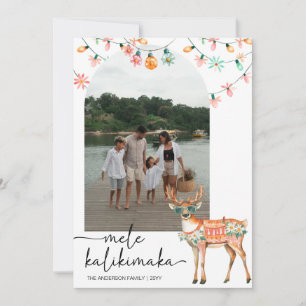 tarjeta de navidades de mele kalikimaka groovy