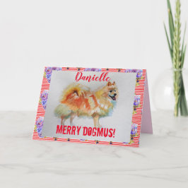 Tarjeta de Navidades de merry Dogmus de Spitz Dog