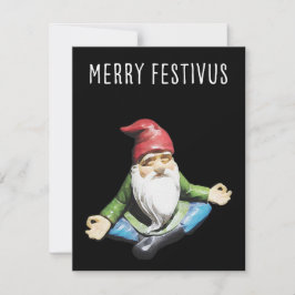 Tarjeta de Navidades de Merry Festivus Gnome