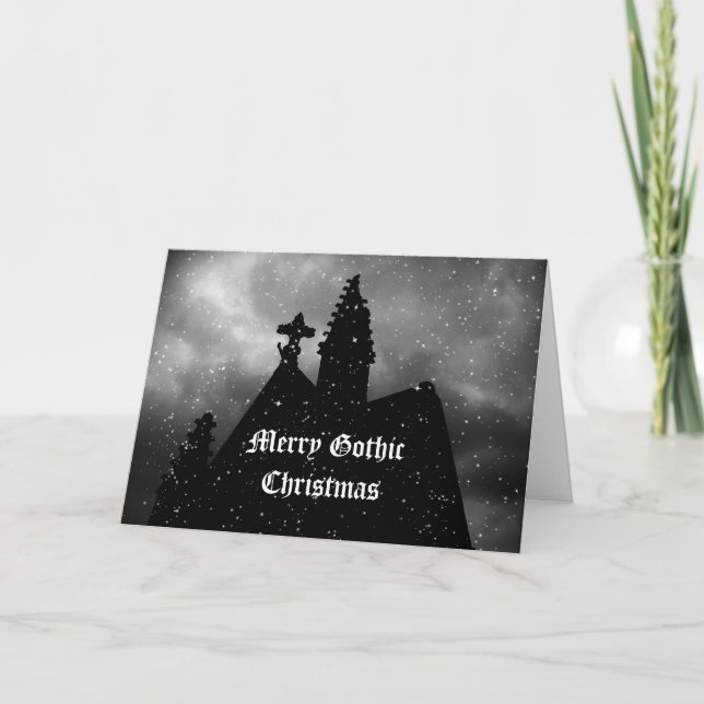 Tarjeta de Navidades de merry Gothic (Anverso)