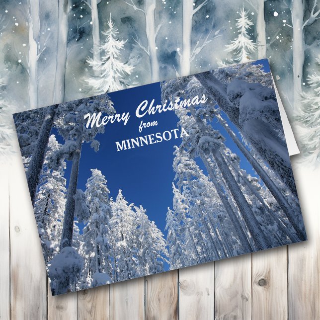 Tarjeta de Navidades de Minnesota con árboles de n (Subido por el creador)