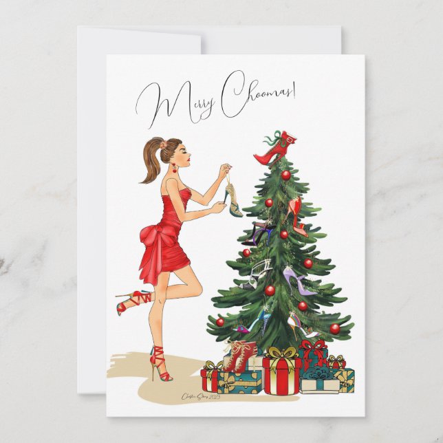 Tarjeta de Navidades de moda (Anverso)