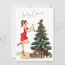 Tarjeta de Navidades de moda