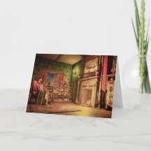 Tarjeta de Navidades de moda antigua de Victoria