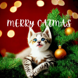 Tarjeta de Navidades de Morerry Catmas Purrfect