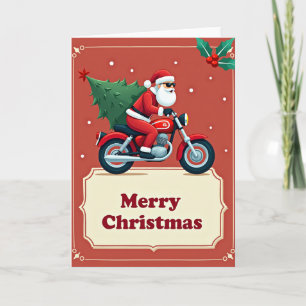 Tarjeta de Navidades de motocicletas Guay Santa Ri