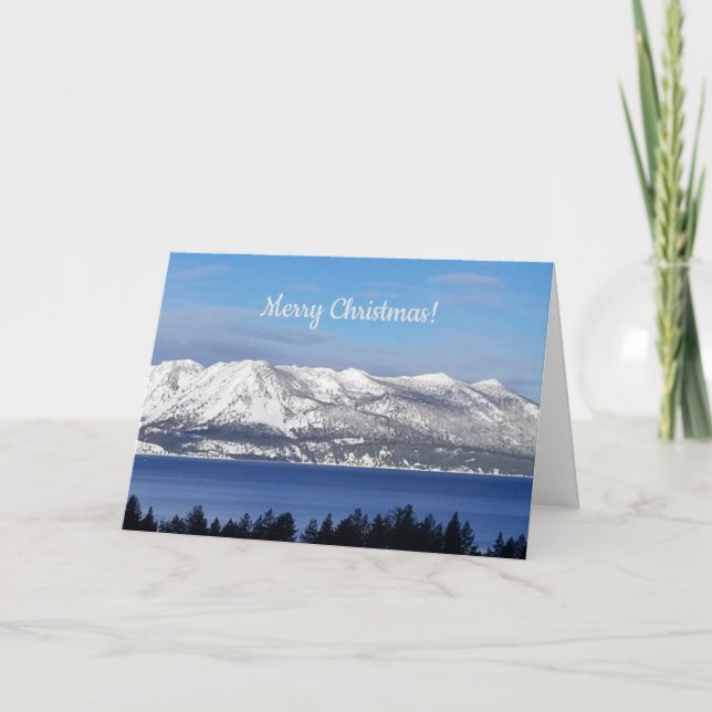 Tarjeta de Navidades de Mountain Lake (Anverso)