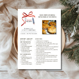 Tarjeta de Navidades de Muffins Mincemeat Recetas 