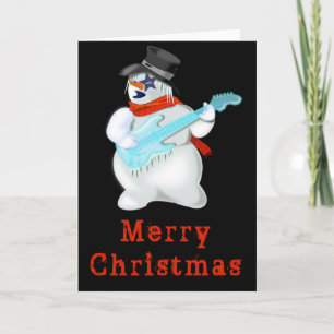 Tarjeta de Navidades de música musical Rock Snowma