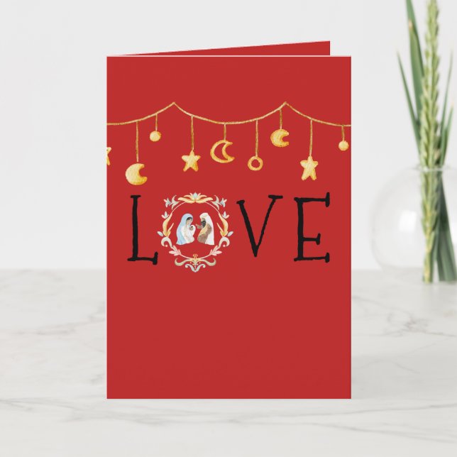 Tarjeta de Navidades de Natividad Africana (Anverso)